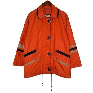 Vintage 90s Braetan Marine Fisherman Fireman Rain Jacket M Metal Toggles